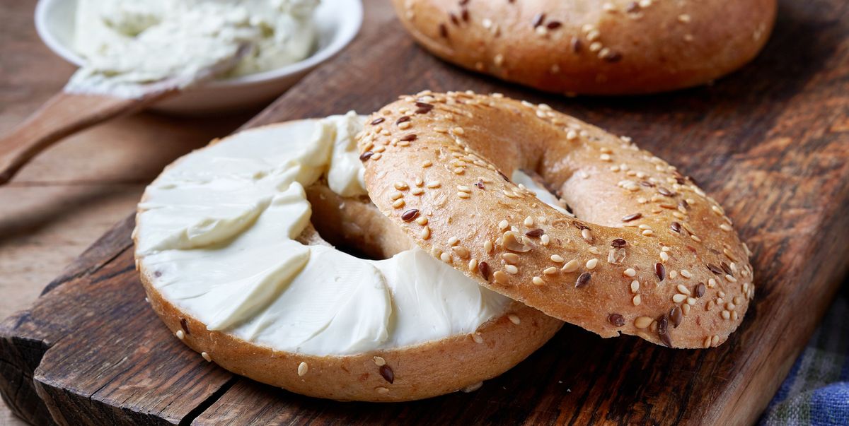 toasted cream cheese bagel